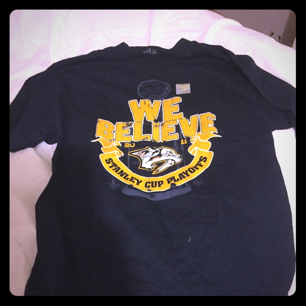 Vintage NHL Nashville Predators M 2011 playoffs t